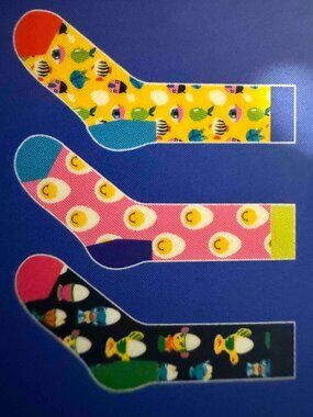 Happy Socks. Gift ready package of 3 combed cotton socks